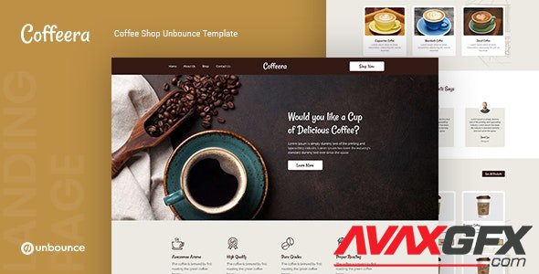 ThemeForest - Coffeera v1.0 - Coffee Shop Unbounce Template - 34040175