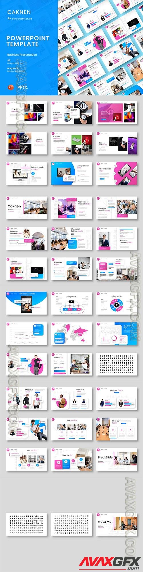 Caknen – Business Powerpoint, Keynote and Google Slides Template