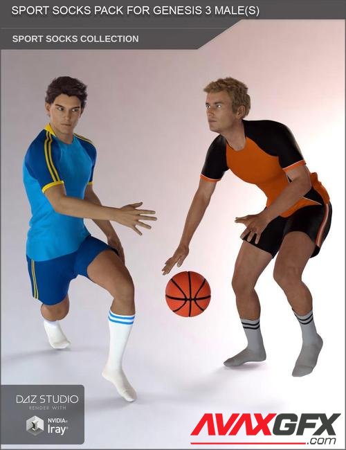 Sport Socks Pack for Genesis 3 Males