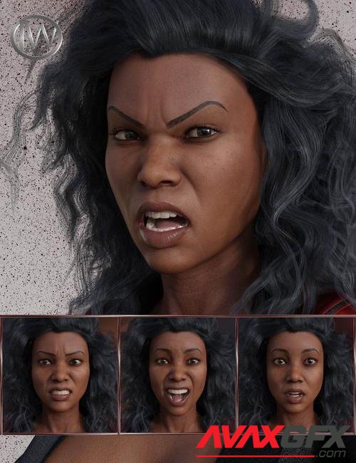 Just Attitude - Expressions for Genesis 8 Female and Latonya 8