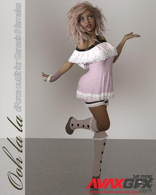 Ooh la la - dforce outfit for Genesis 8 Female(s)