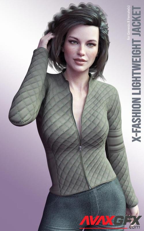 X-Fashion LightWeight Jacket for Genesis 8 Females