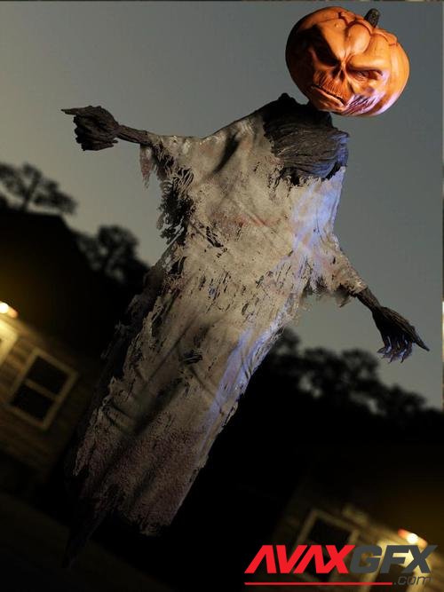 Mean Mr Pumpkin Head for Genesis 8 Male