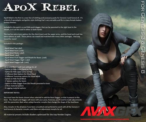ApoX - Rebel for the Genesis 3 and Genesis 8 Females