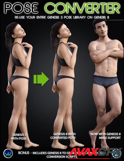 Genesis 3 to Genesis 8 Pose Converter