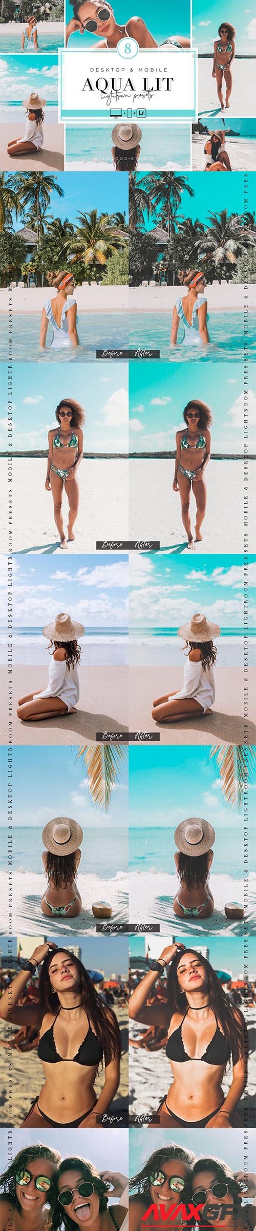 CreativeMarket - AQUA LIT - Lightroom Presets 6425031