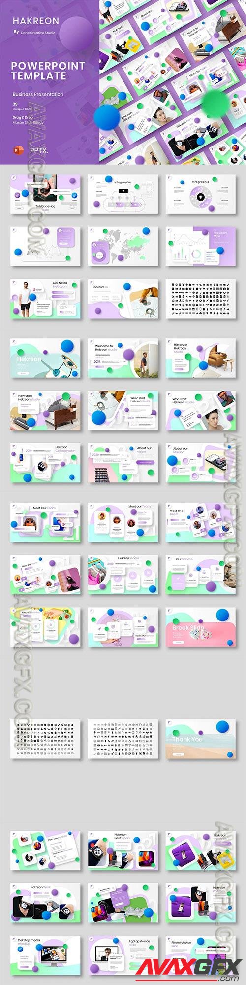 Hakreon - Business Powerpoint, Keynote and Google Slides Template