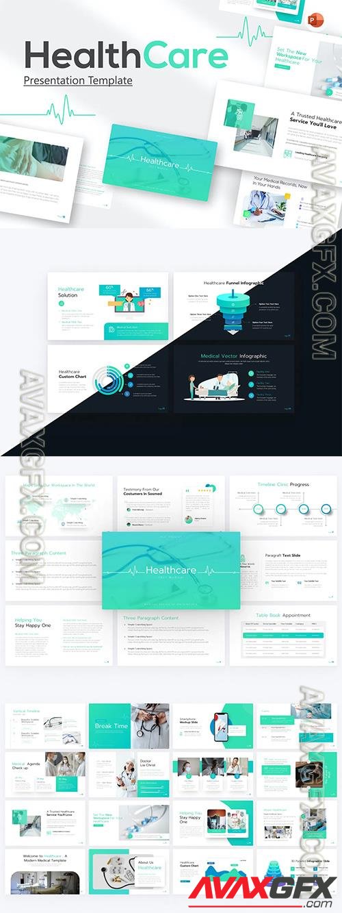 HealthCare Medical PowerPoint Template 3RRBZAB
