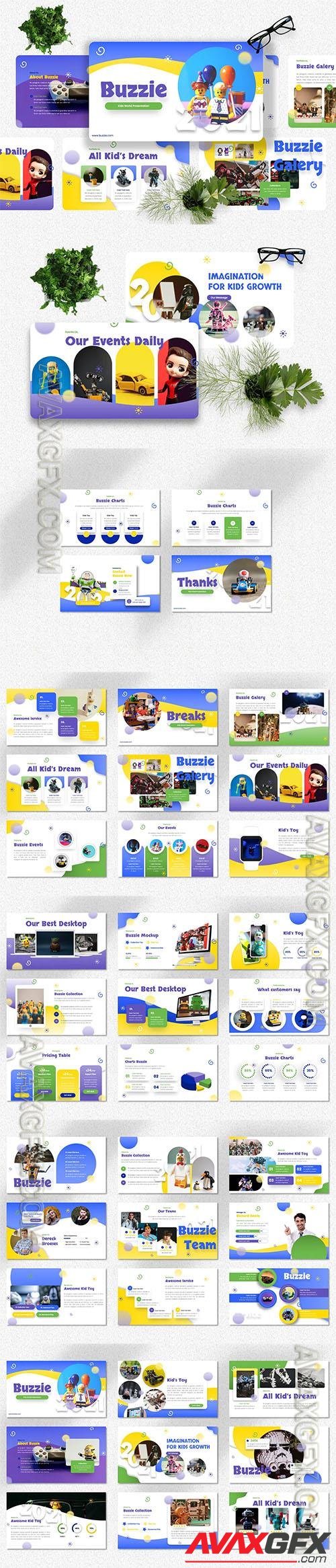 Buzzie - Kids World Powerpoint, Keynote and Google Slides Template