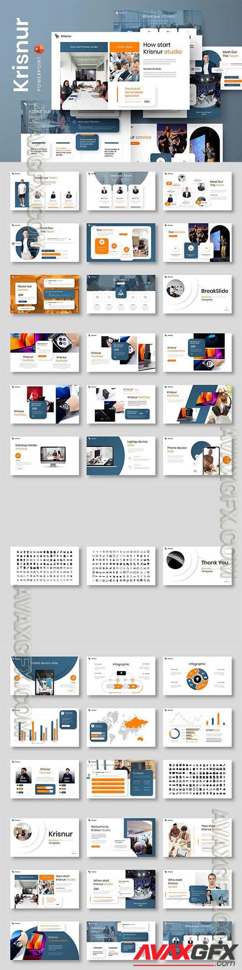 Krisnur - Business Powerpoint, Keynote and Google Slides Template