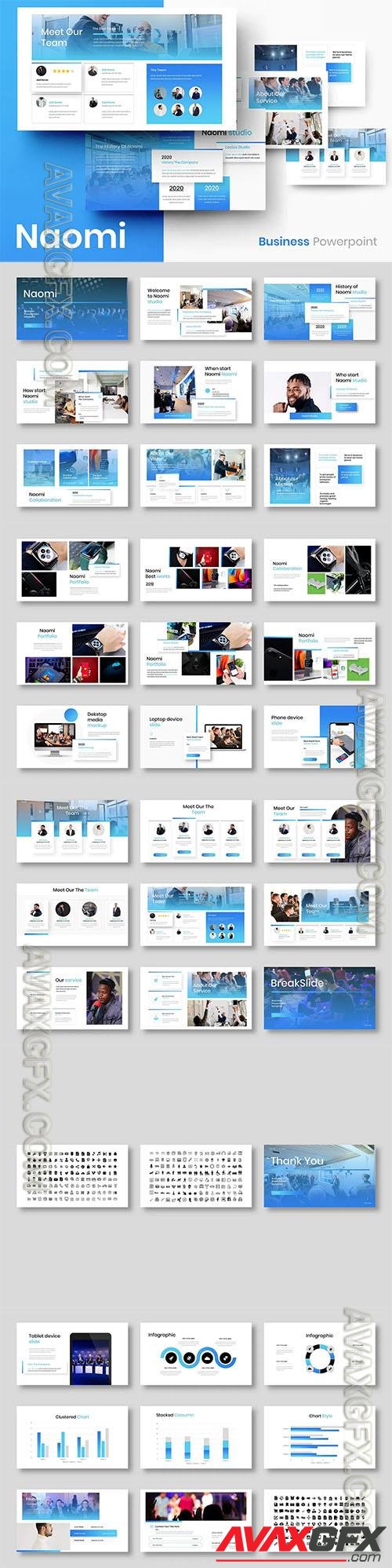 Naomi - Business Powerpoint, Keynote and Google Slides Template