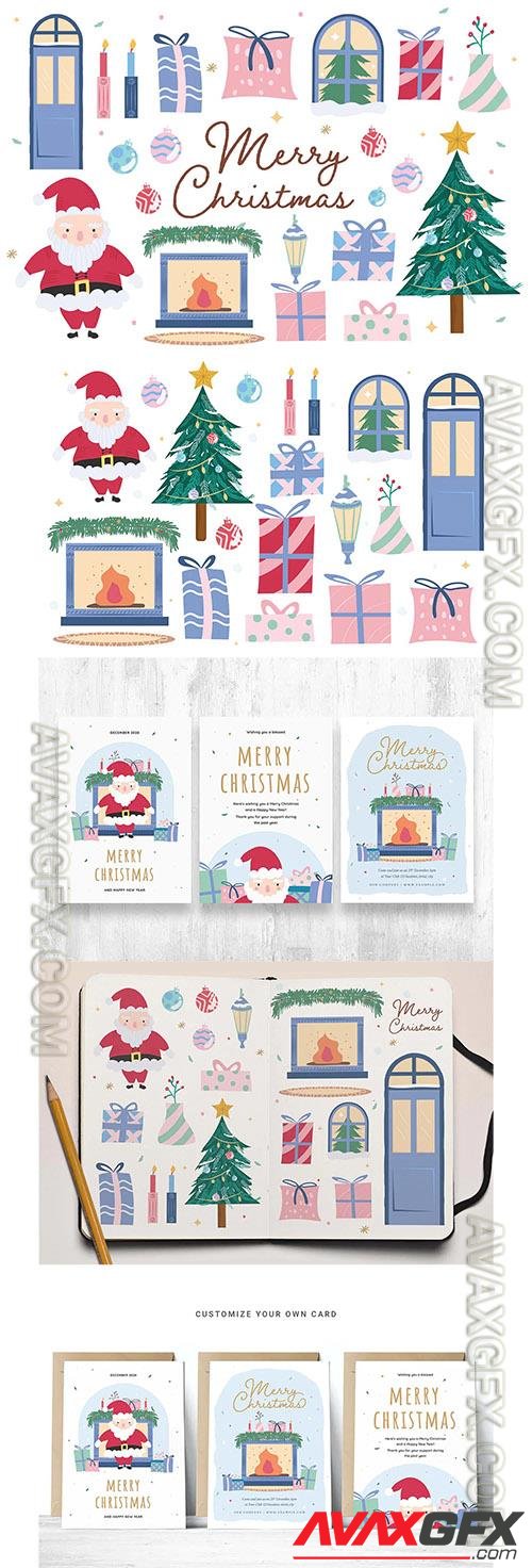 Cute Christmas Clipart Illustrations 2ZUUUQE