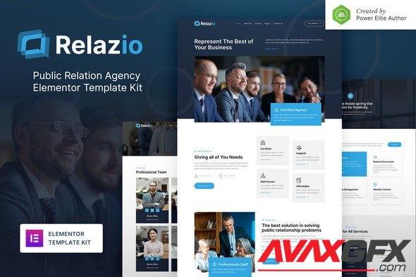 ThemeForest - Relazio v1.0.0 - Public Relation Agency Elementor Template Kit - 34215022