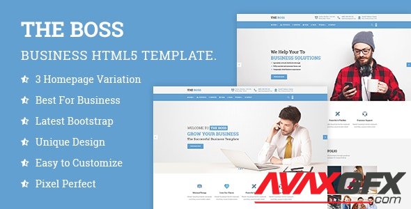 ThemeForest - The Boss v2.0.1 - Corporate & Business HTML Template - 19015455