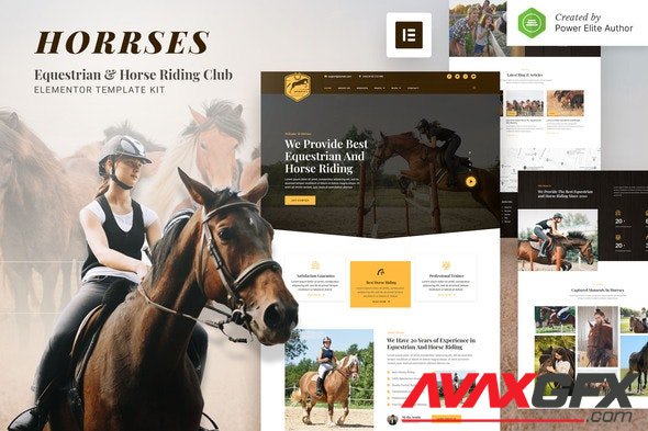 ThemeForest - Horrses v1.0.0 - Equestrian & Horse Riding Club Elementor Template Kit - 34216883