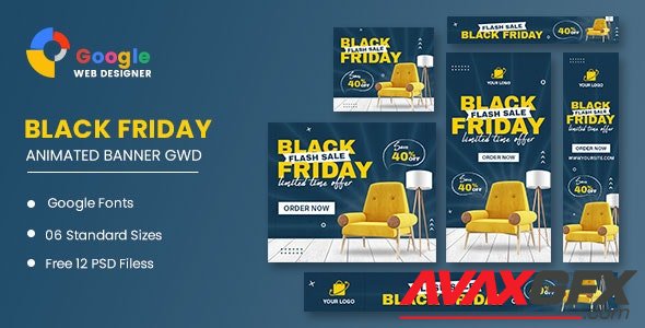 CodeCanyon - Black Friday Sale Furniture HTML5 Banner Ads GWD v1.0 - 34237221