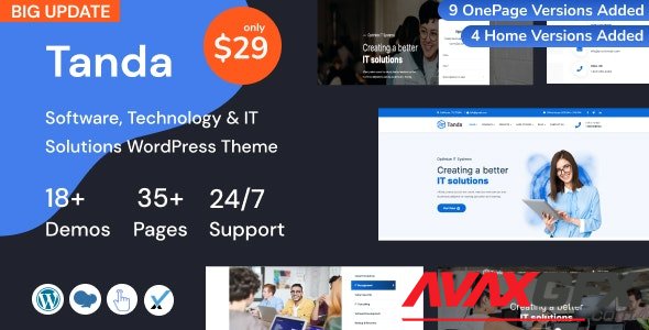 ThemeForest - Tanda v1.5.3 - Software & IT Solutions WordPress Theme - 30326021