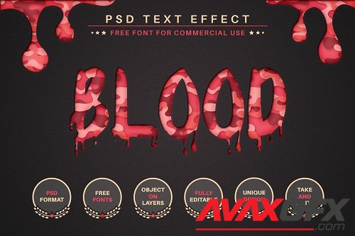 Halloween Blood - PSD Editable Text - 6580011