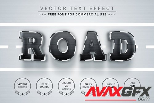 Road - Editable Text Effect - 6583749