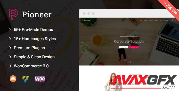 ThemeForest - Pioneer v1.0.7 - Multi-Concept Corporate WordPress Theme - 16540592