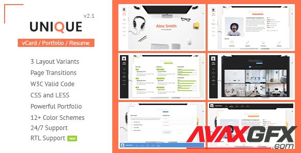 ThemeForest - Unique v2.1 - Personal Template - 19650357