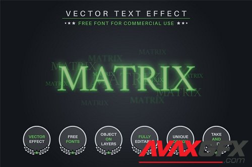 Matrix - Editable Text Effect - 6584032