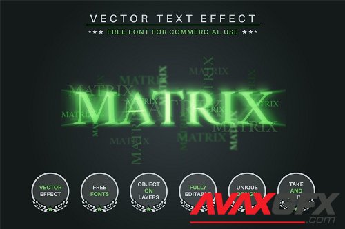 Cyber Matrix - Editable Text Effect - 6584216