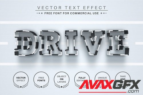 Drive - Editable Text Effect - 6583876