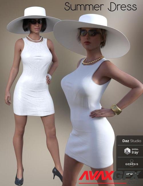 FG dForce Summer Dress for Genesis 8 Female(s)