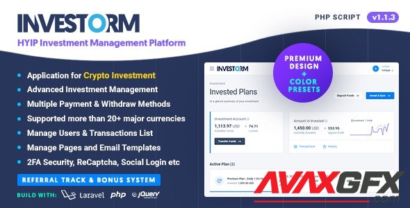 CodeCanyon - Investorm v1.1.3 - Advanced HYIP Investment Management Platform - 32431844 - NULLED