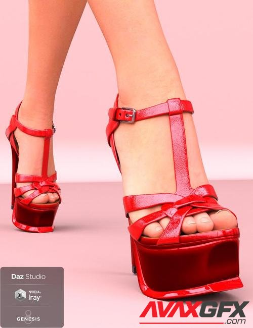 Elin Sandals for Genesis 8 Female(s)