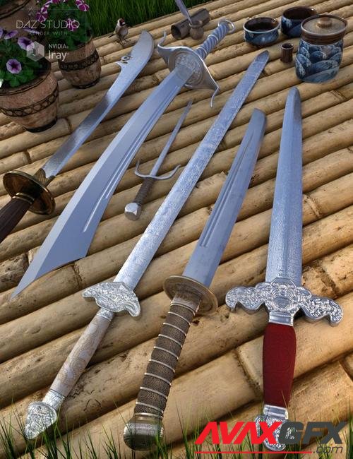 Chinese Blades for Genesis 3 and 8 Male(s) and Female(s)