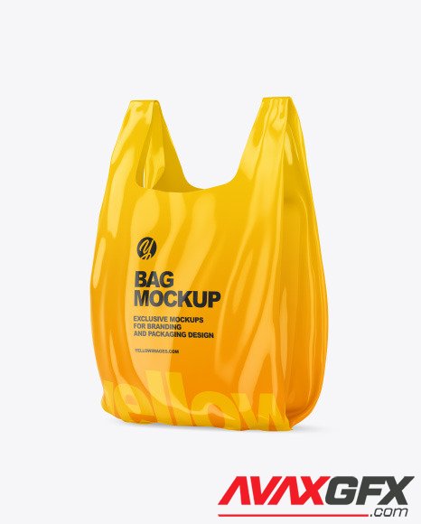 Plastic Bag Mockup - Half Side View 89772