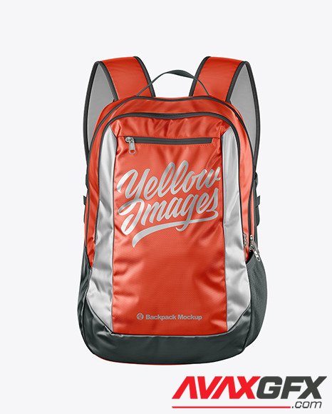 Semi Metallic Textile Backpack Mockup 89651