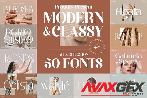 Mega Bundle 50 Modern Font - 6274294