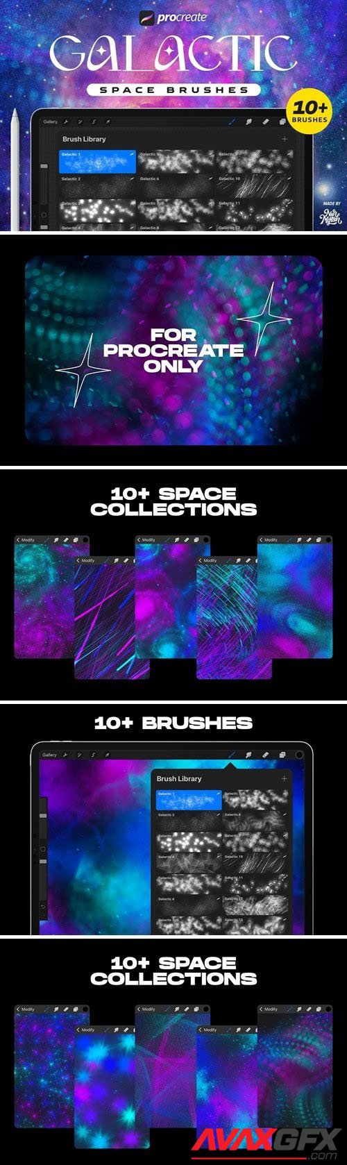 Procreate Galactic Space Brushes