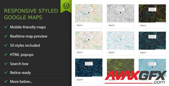 CodeCanyon - Responsive Styled Google Maps v5.1 - WordPress Plugin - 3909576