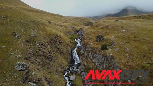 MotionArray – Mountain Waterfall Aerial 1033506