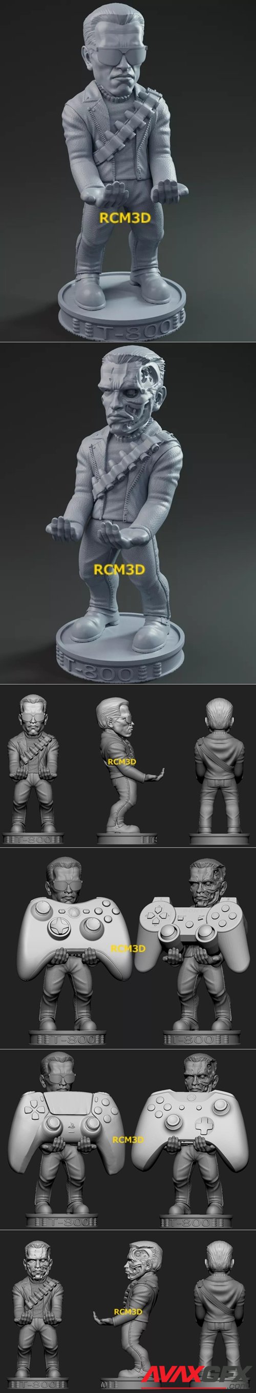 Terminator Arnold Cellphone and Joystick Holder – 3D Printable STL