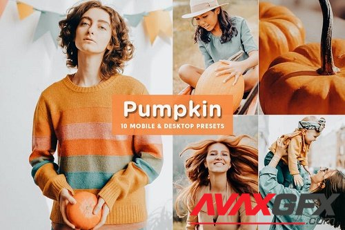 10 Pumpkin Mobile & Desktop Lightroom Presets