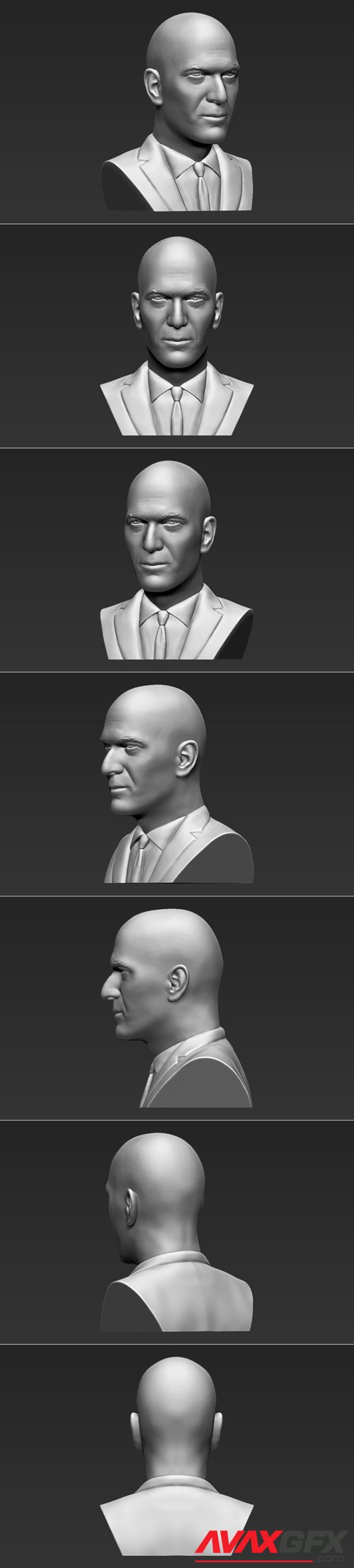 Zinedine Zidane bust – 3D Printable STL