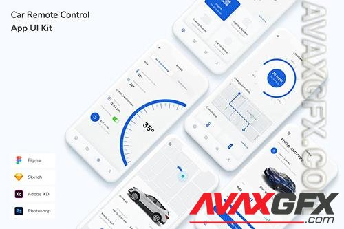 Car Remote Control App UI Kit YPJ37X3