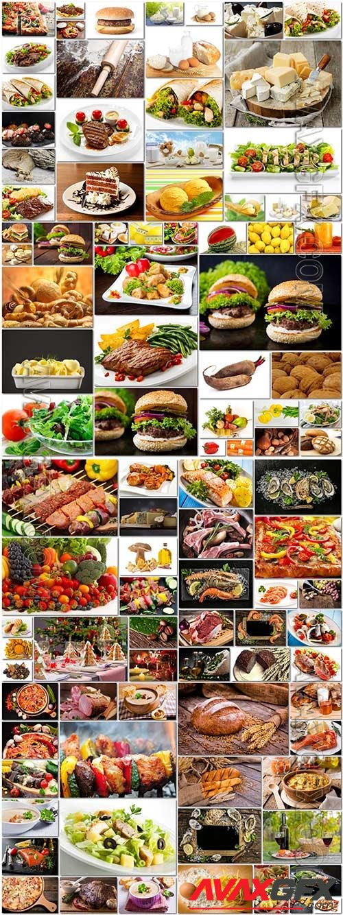 100 Bundle food, meat, vegetables, fruits, fish, stock photo vol 3