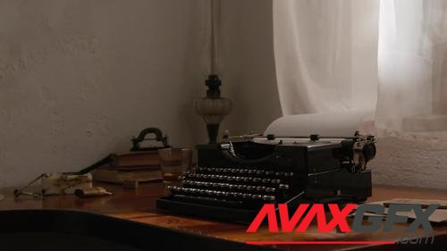 MotionArray – Old Typewriter In Front Of A Curtain 1042000