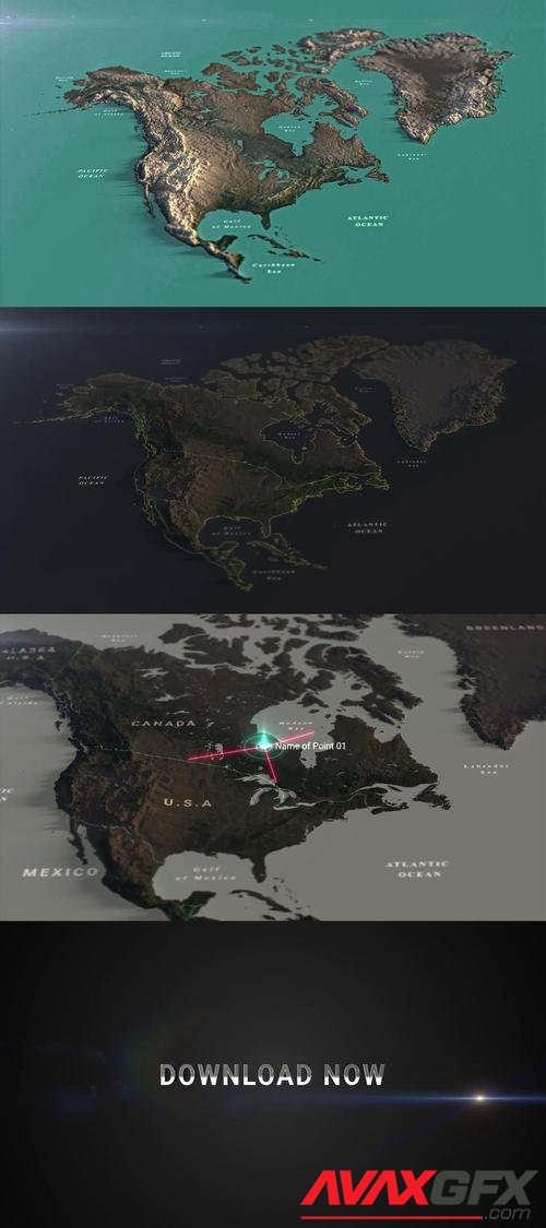 MotionArray – North America Map 989648