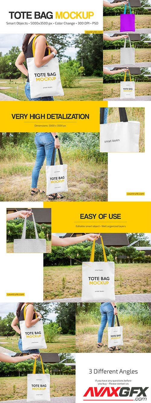 CreativeMarket - Tote Bag Mockup Set 6423121