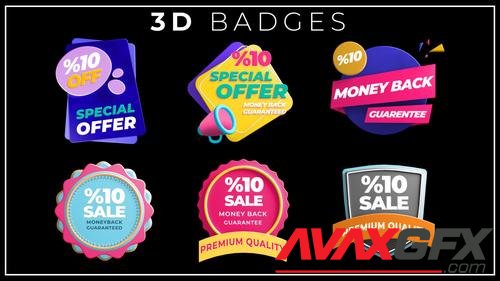 MotionArray – 3D Badges Pack 1049338