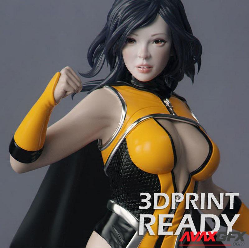 Female Superhero 3D print