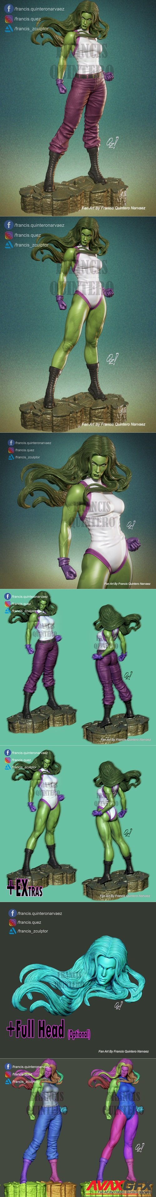 Francis Quez - She-Hulk – 3D Printable STL