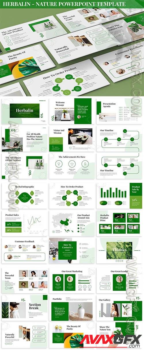 Herbalin - Nature Powerpoint Template 5GHNFFK